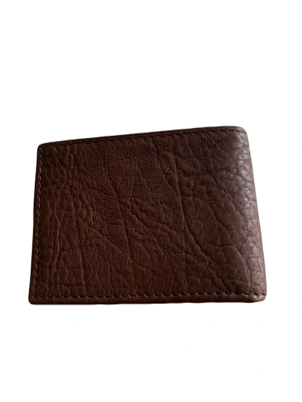 Dark Brown Genuine Bison Leather Men’s Wallet Handcrafted in USA Billfold  Cards